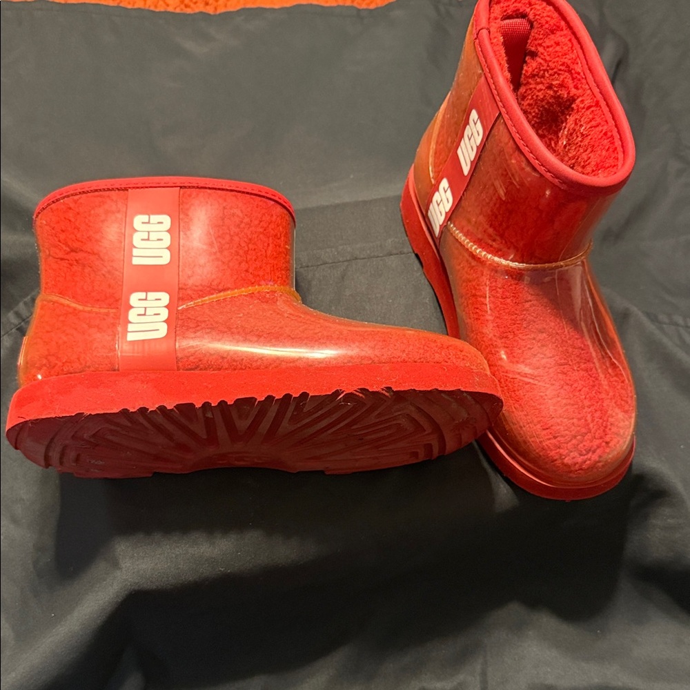 UGG Vibrant Red Ankle Boots